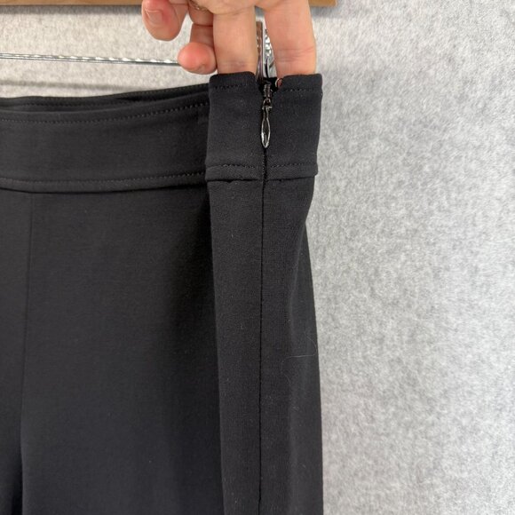 SoCa by St John Womens Black Pants Cropped Capri Trousers Side Zip Size 10 - Picture 4 of 13